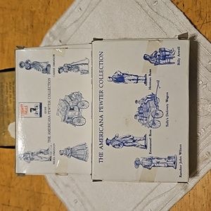 Americana Pewter Collection Liberty Falls Miniature Figurine Two Sets 1994